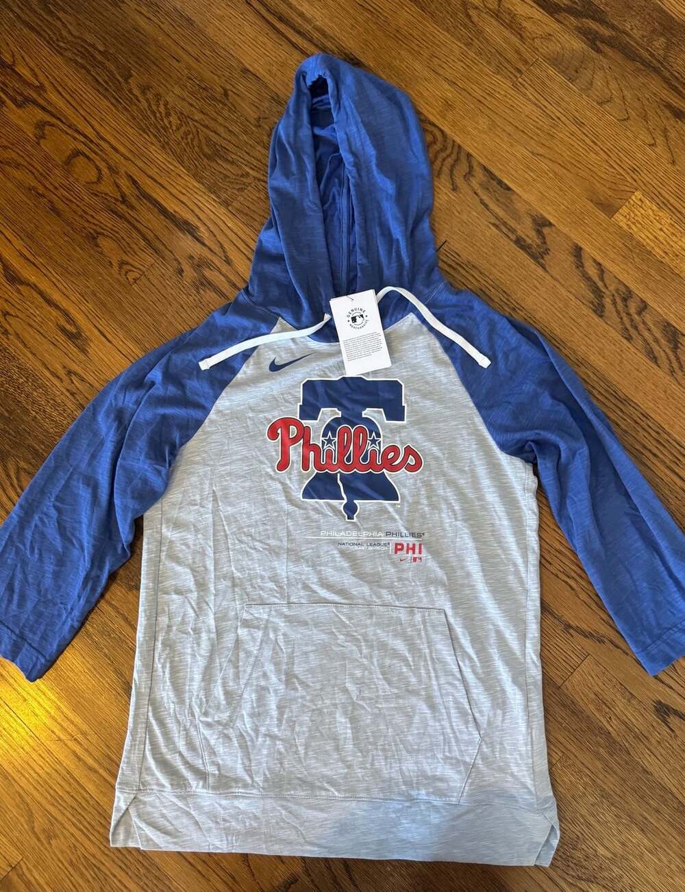 Nike Philadelphia Phillies Hoodie Size S Blue Gray MLB Baseball